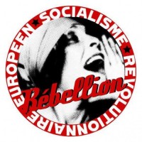 Badge de Rebellion, la revue de l'Organisation Socialiste Révolutionnaire Européenne